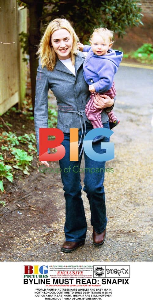 Kate Winslet and Baby Mia Smile in North London