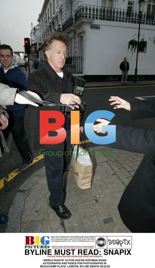 Dustin Hoffman signs autographs in London
