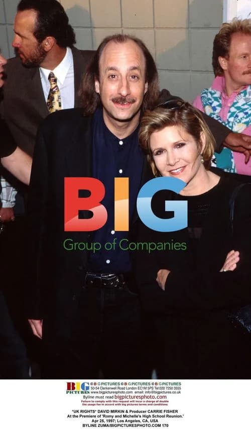 DAVID MIRKIN & CARRIE FISHER at 'Romy and Michelle' Premiere