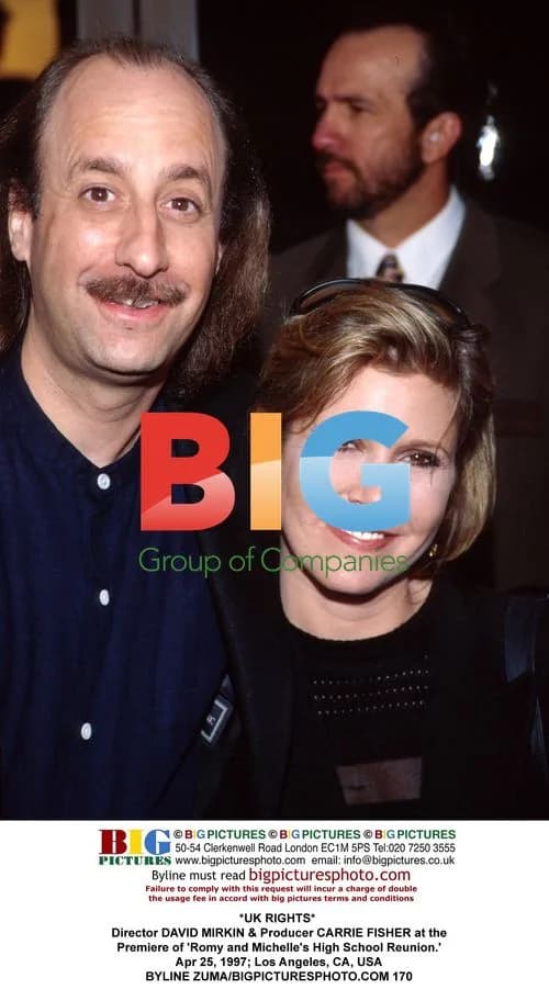 David Mirkin and Carrie Fisher at 'Romy and Michelle' Premiere