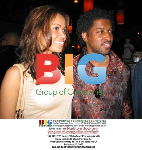 Kenny "Babyface" Edmonds & wife Tracy at Grammy party