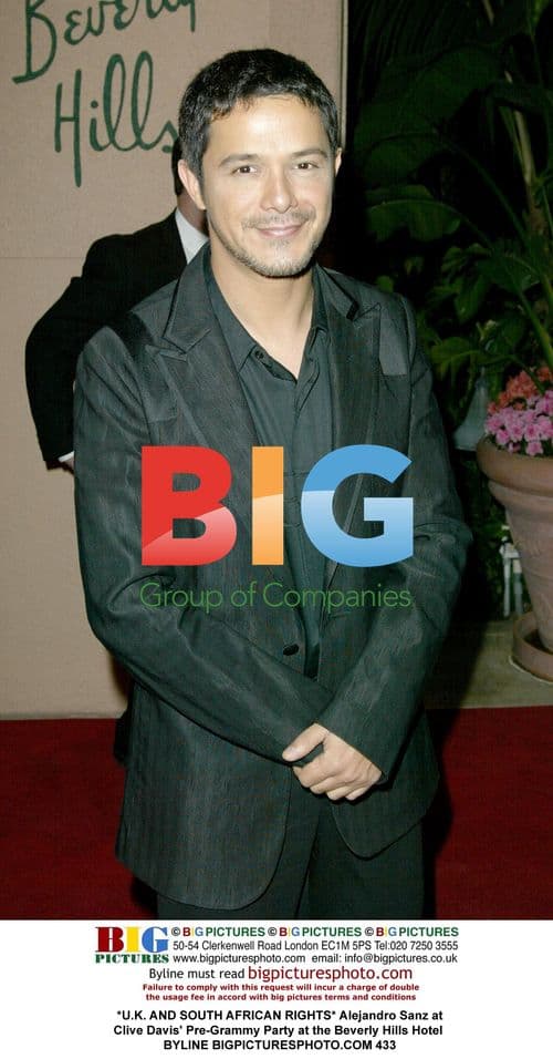 Alejandro Sanz at Clive Davis' Pre-Grammy Party