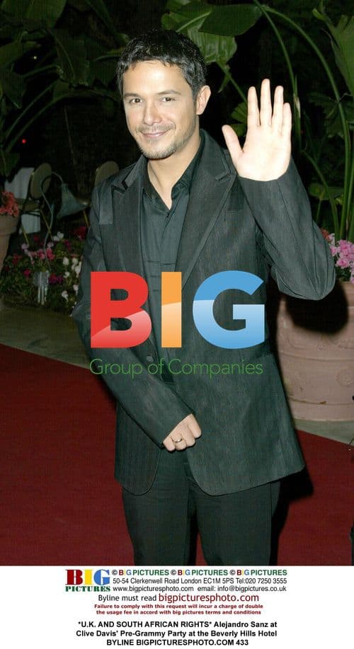 Alejandro Sanz at Clive Davis' Pre-Grammy Party