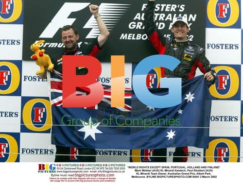 Mark Webber and Paul Stoddart at Australian GP