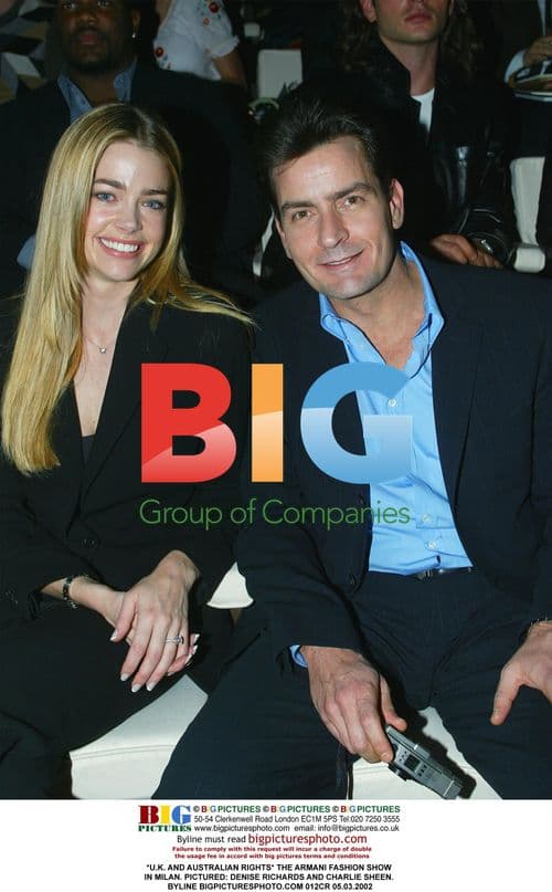 Armani Fashion Show in Milan with Denise Richards and Charlie Sheen