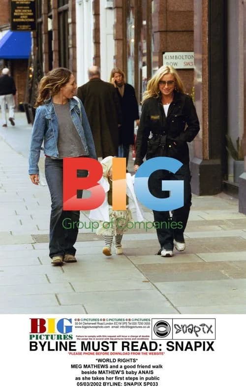 MEG MATHEWS and friend with baby ANAIS