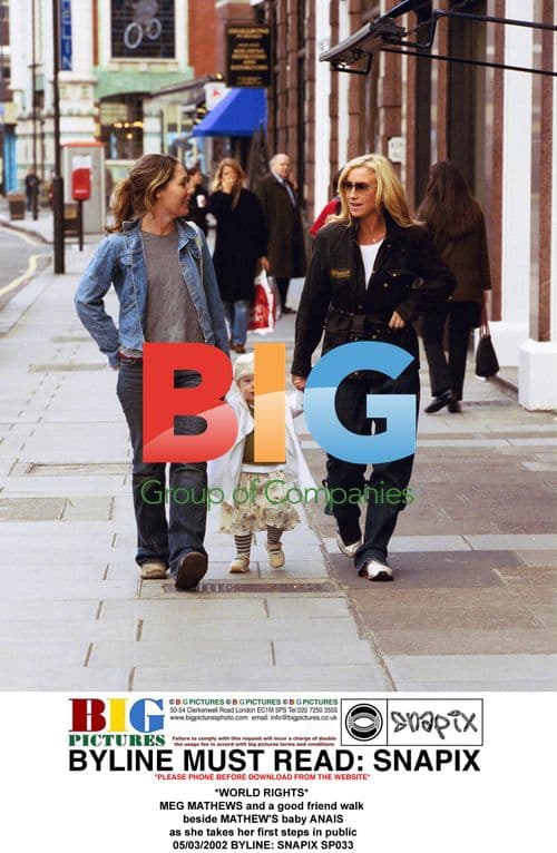 Meg Mathews and baby Anais take first steps