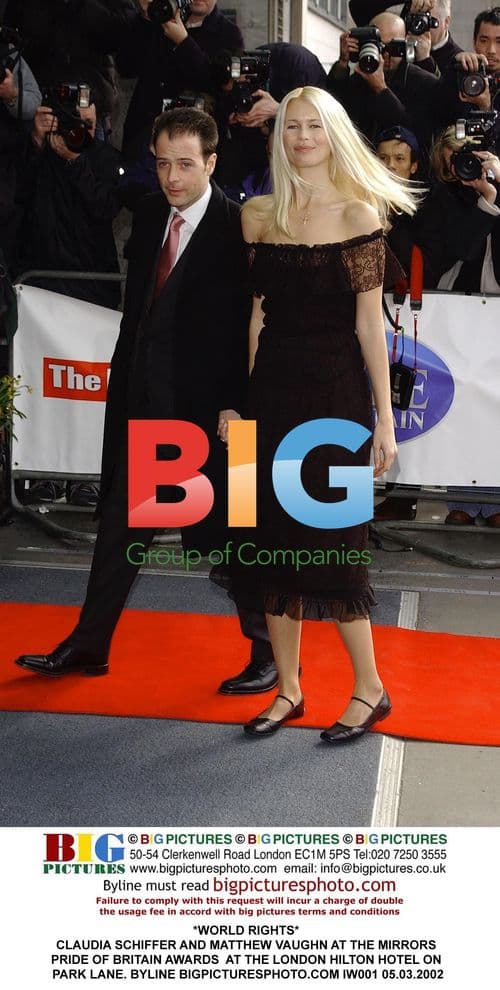 Claudia Schiffer and Matthew Vaughn at Pride of Britain Awards