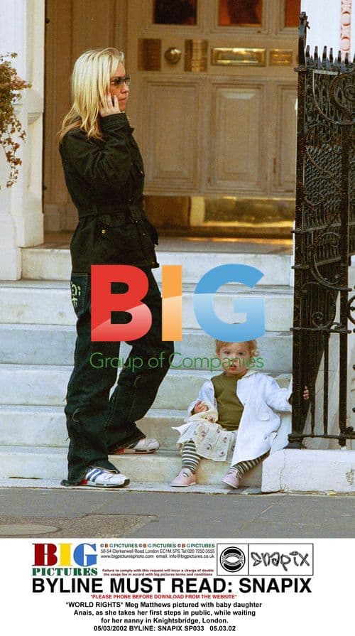 Meg Matthews and daughter Anais take first public steps