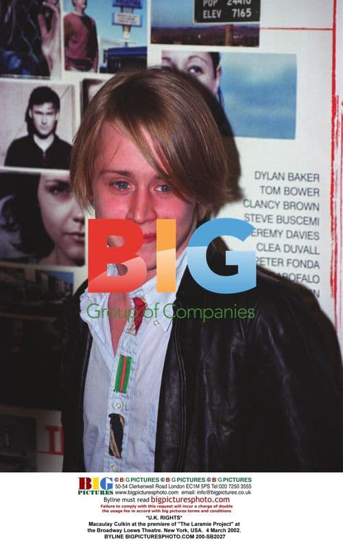 Macaulay Culkin at "The Laramie Project" Premiere