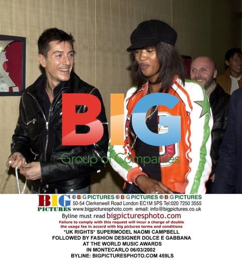 Naomi Campbell and Dolce E Gabbana at World Music Awards