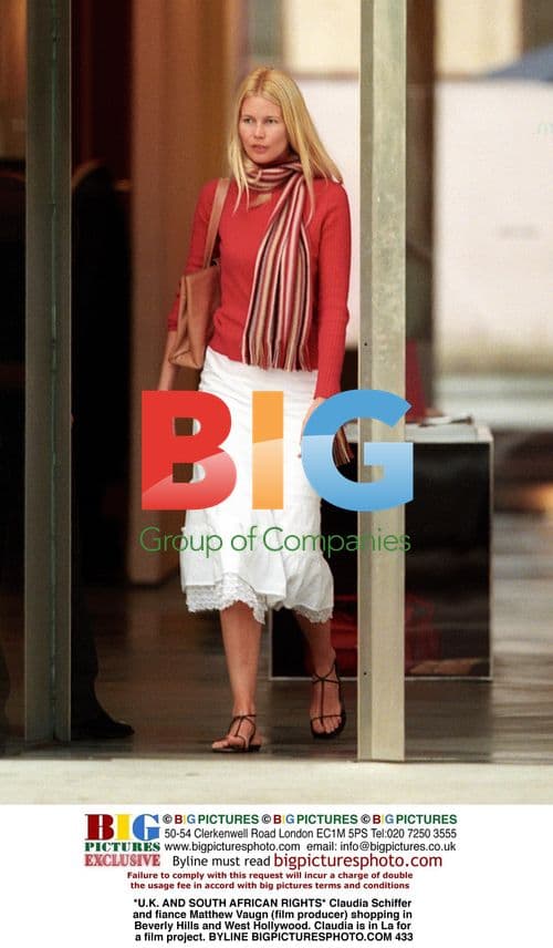 Claudia Schiffer shopping with fiance Matthew Vaughn