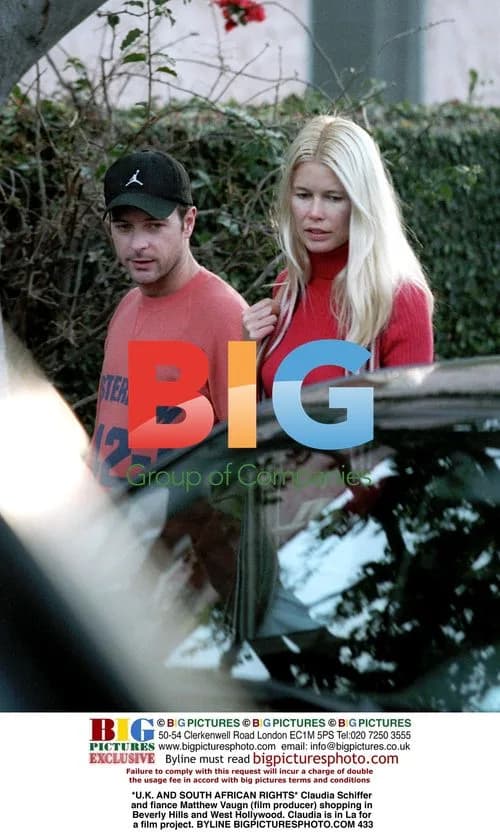 Claudia Schiffer shopping with fiance Matthew Vaugn