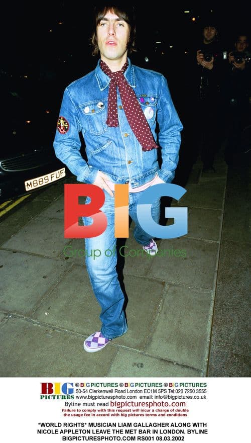 Liam Gallagher and Nicole Appleton Leave Met Bar