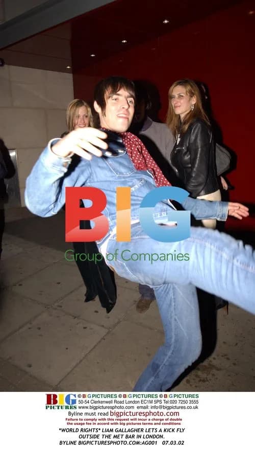 Liam Gallagher Kicks Outside London's Met Bar