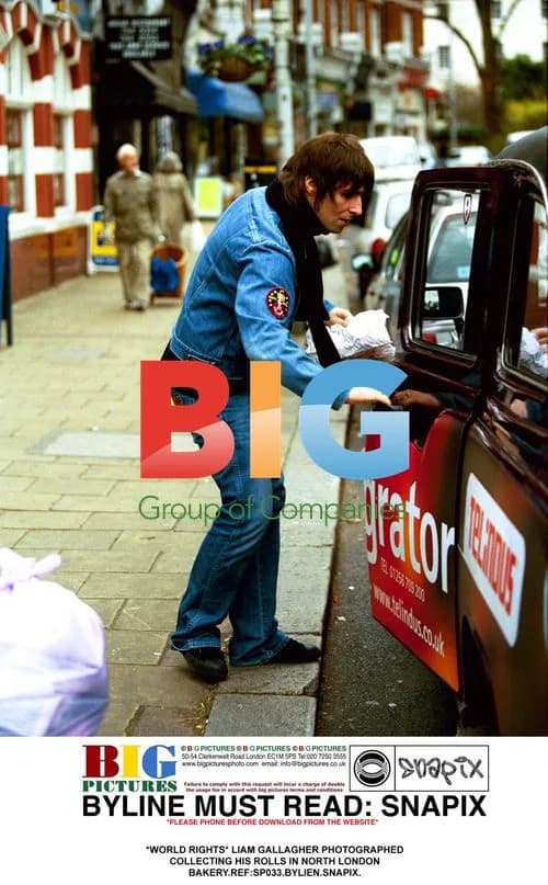 Liam Gallagher Collects Rolls in Bakery