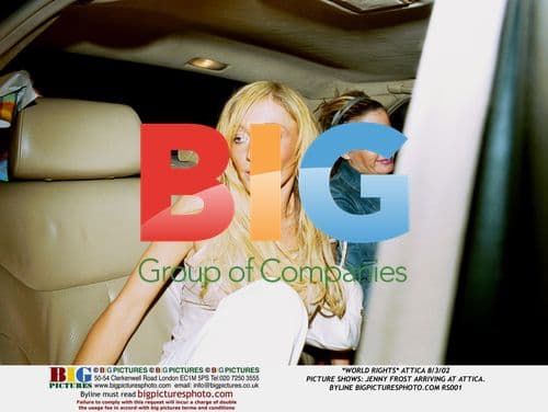 Jenny Frost Arriving at Attica