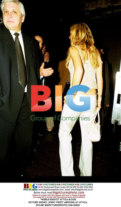 Jenny Frost arrives in Attica