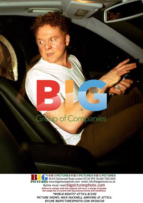 Mick Hucknell Arrives at Attica