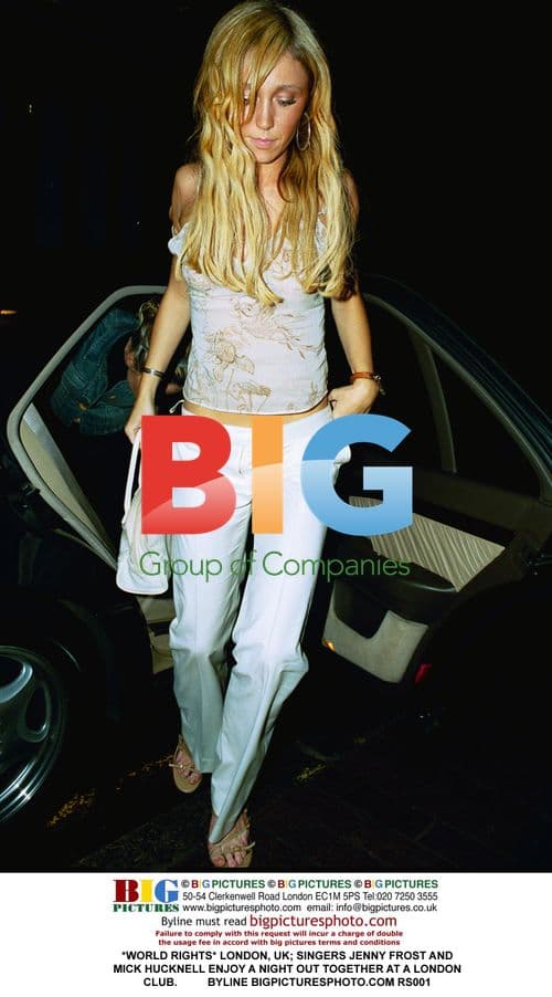 Singers Jenny Frost and Mick Hucknell Out in London