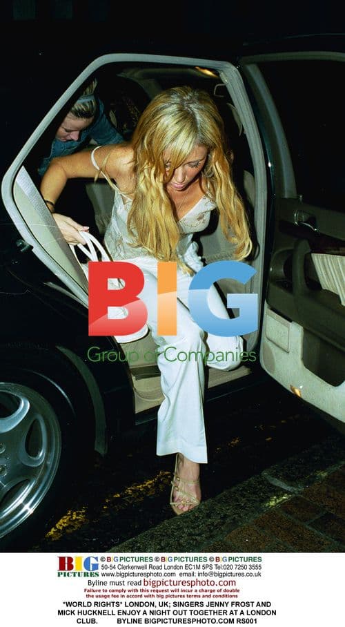 Singers Jenny Frost and Mick Hucknall Night Out