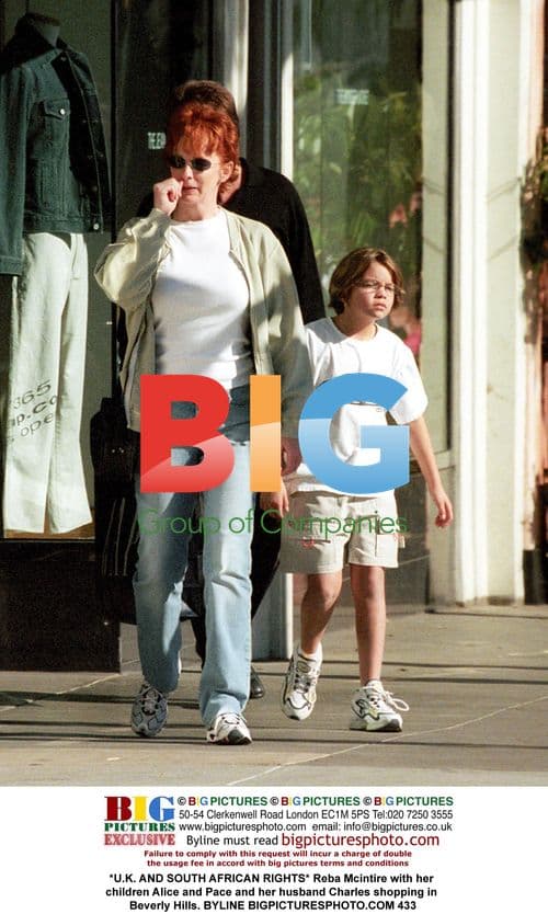 Reba Mcintire and family shopping in Beverly Hills