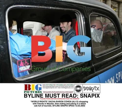 Sacha Baron Cohen Shopping in Mayfair, Joking in Black Cab