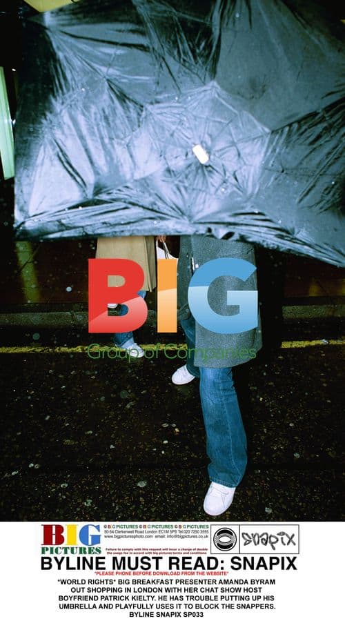 Amanda Byram and Patrick Kielty out shopping in London