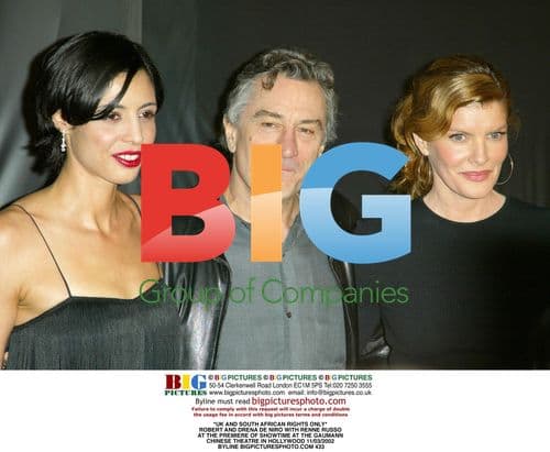 Robert and Drena De Niro with Renne Russo at Showtime Premiere