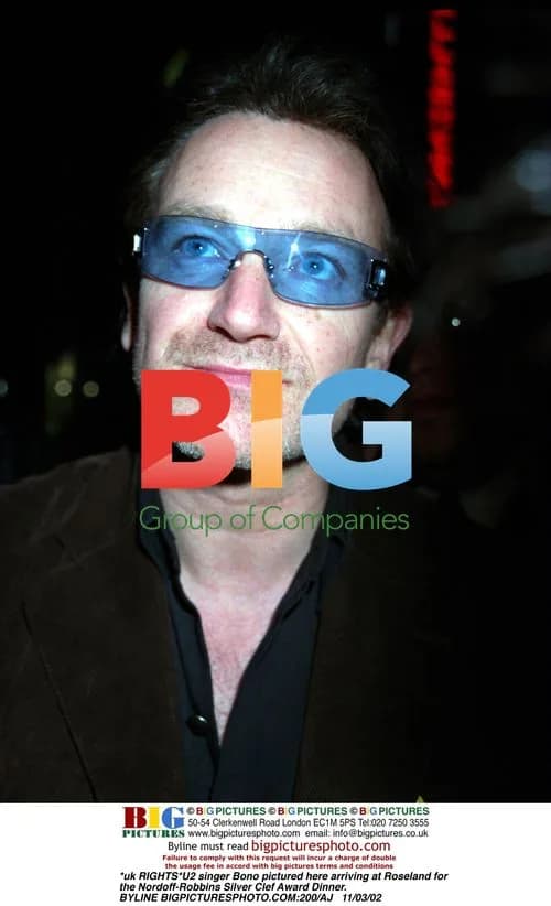 Bono Arriving at Silver Clef Awards