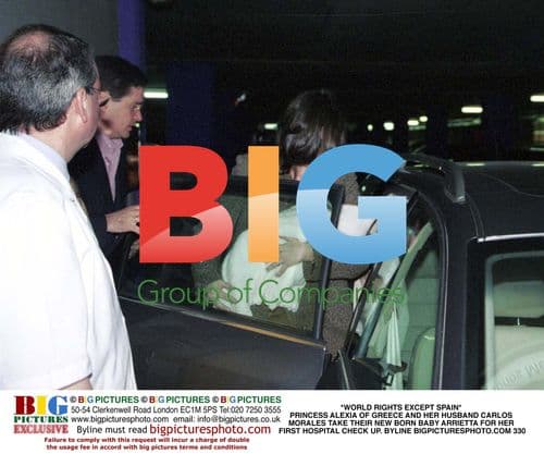 Princess Alexia and Carlos Morales with baby Arrietta