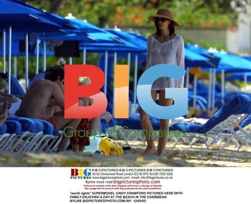 Cindy Crawford at Caribbean Beach