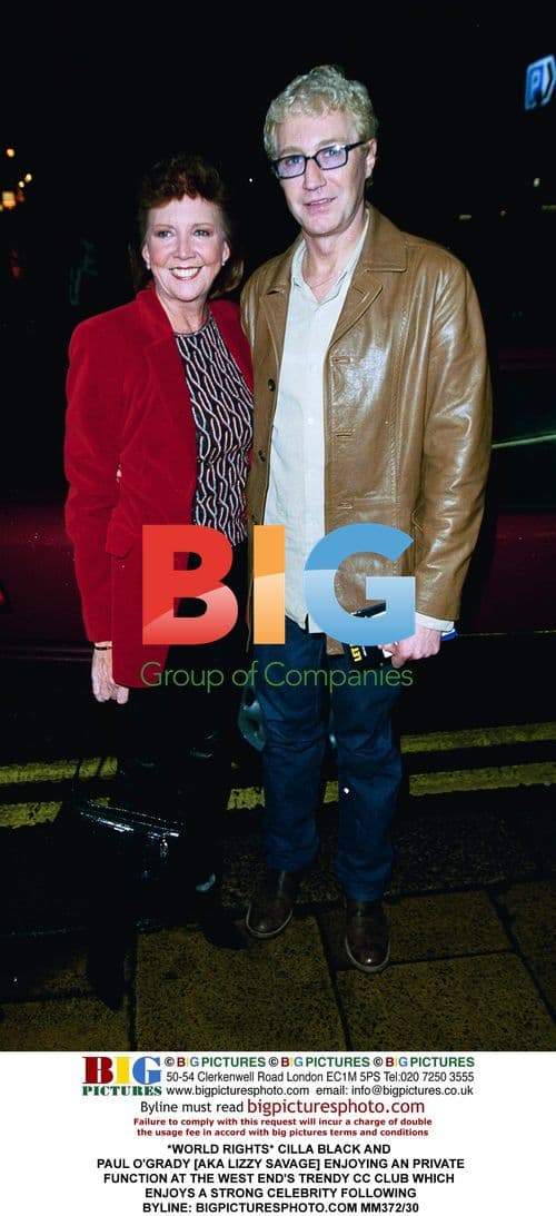 Cilla Black and Paul O'Grady at Private Function