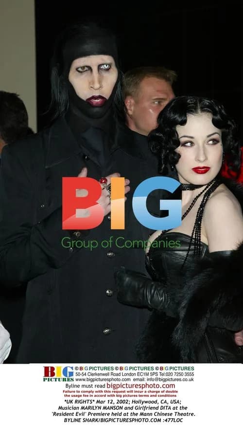 Marilyn Manson and Dita at 'Resident Evil' Premiere
