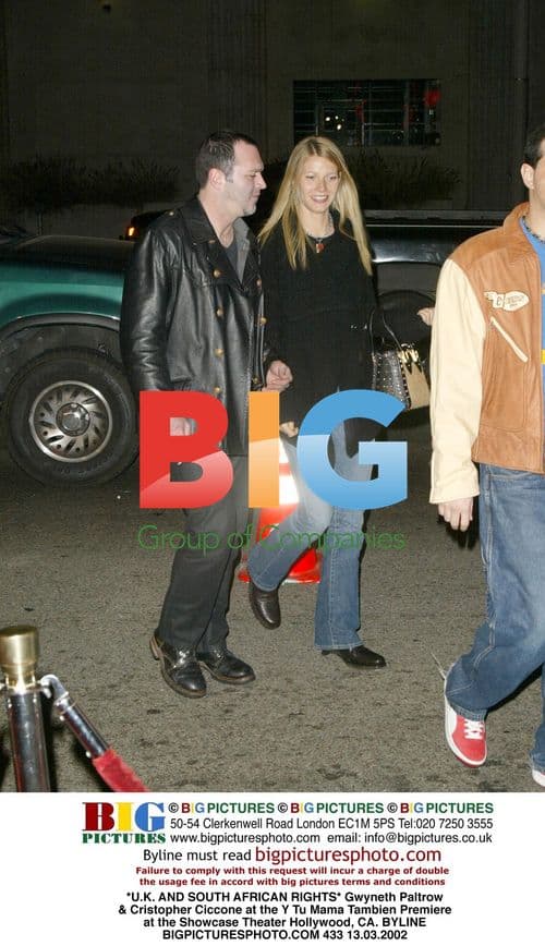 Gwyneth Paltrow & Cristopher Ciccone at Y Tu Mama Tambien Premiere