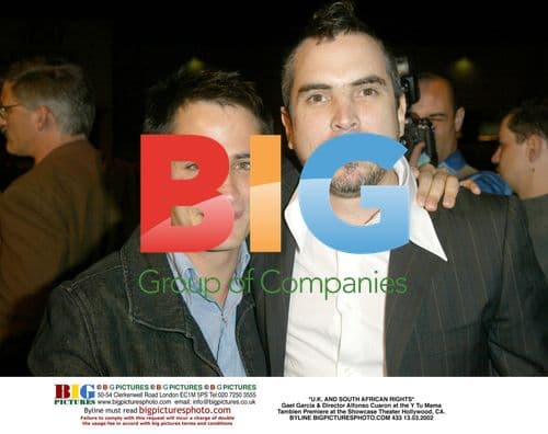 Gael Garcia & Alfonso Cuaron at Y Tu Mama Tambien Premiere