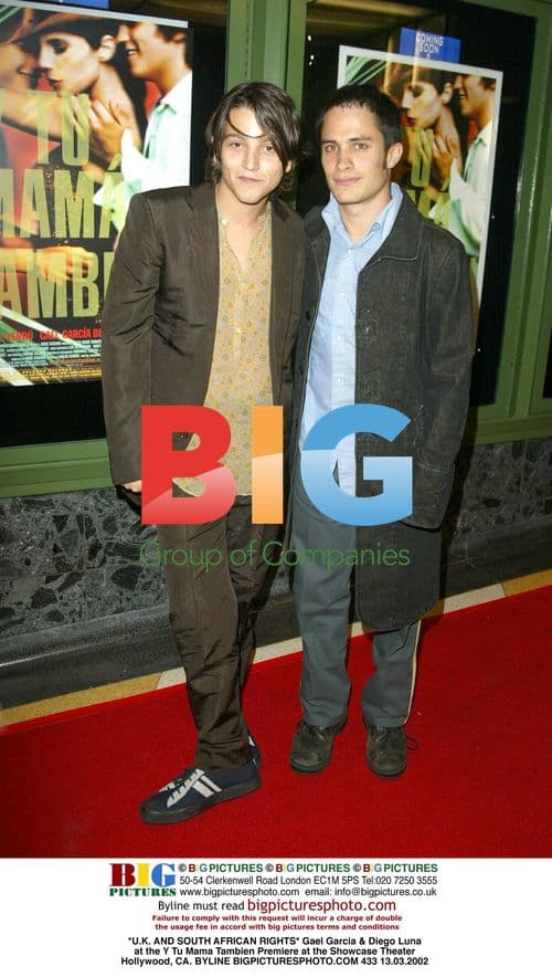 Gael Garcia & Diego Luna at Y Tu Mama Tambien Premiere