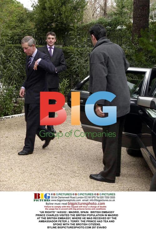 Prince Charles Visits British Embassy in Madrid