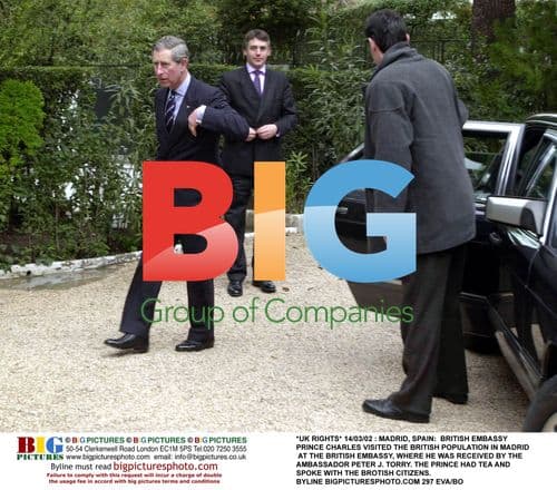 Prince Charles visits British Embassy in Madrid