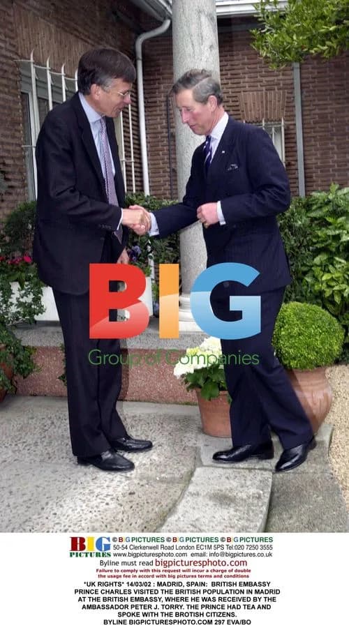 Prince Charles Visits British Embassy in Madrid