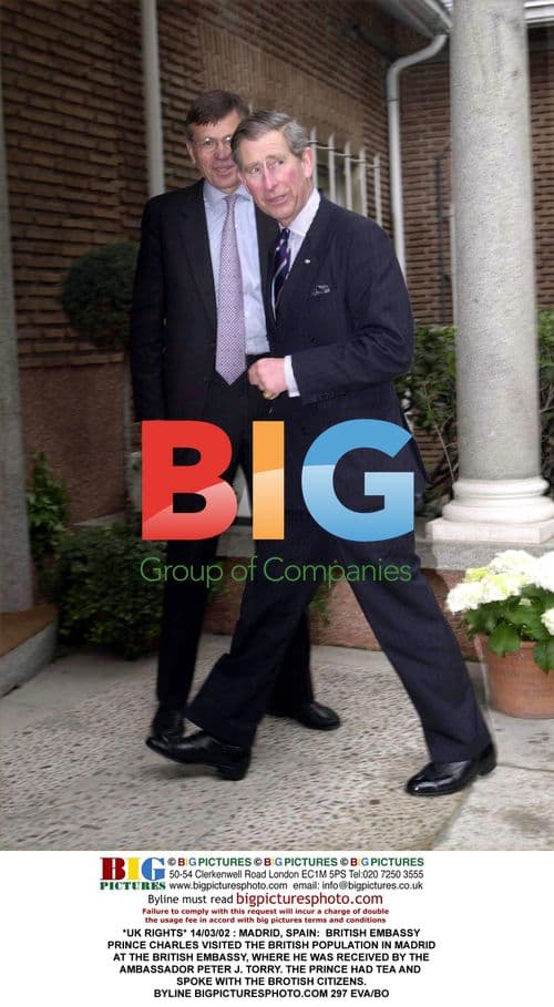 Prince Charles Visits British Embassy in Madrid