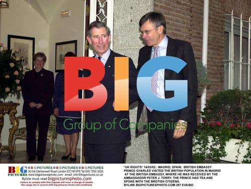 Prince Charles Visits British Embassy in Madrid