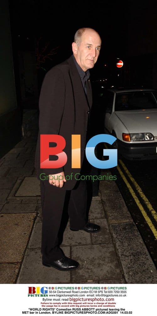 Comedian Russ Abbott leaves MET bar in London