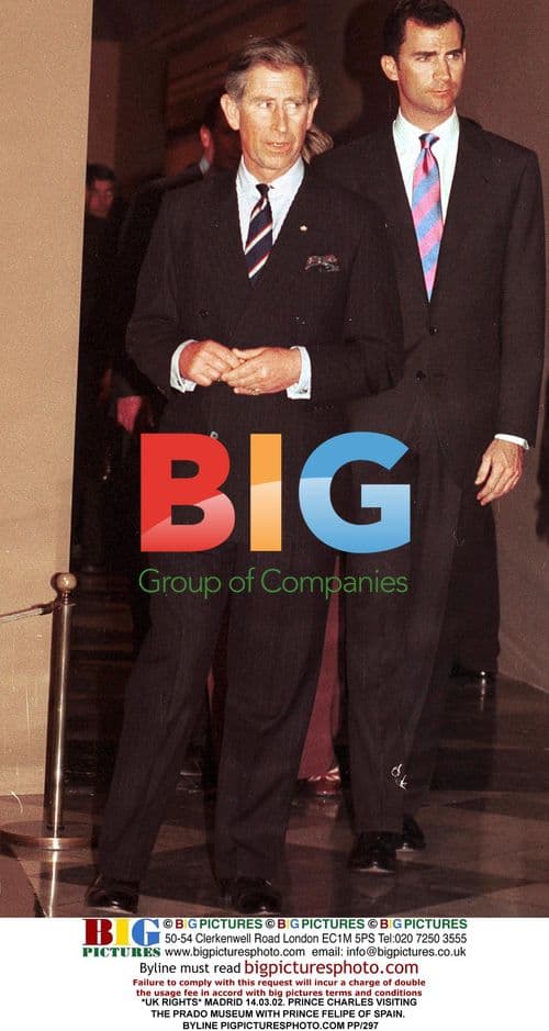 Prince Charles and Prince Felipe at Prado Museum
