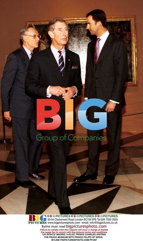 Prince Charles and Prince Felipe at Prado Museum
