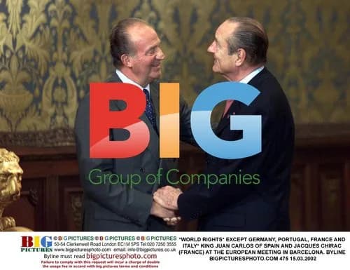 King Juan Carlos of Spain and Jacques Chirac at European Meeting