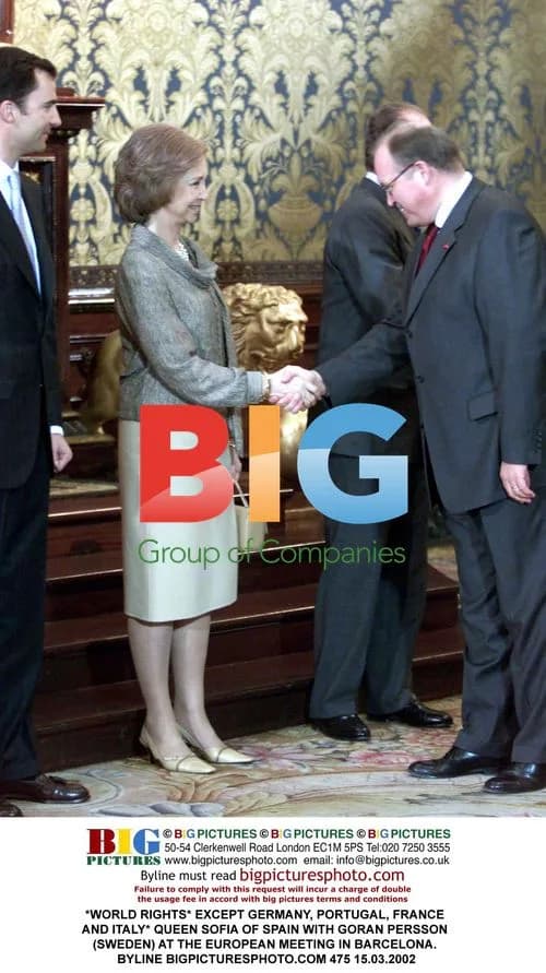 Queen Sofia of Spain and Goran Persson at European Meeting
