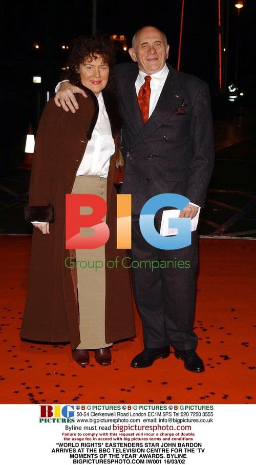 EastEnders star John Bardon arrives at BBC TV awards