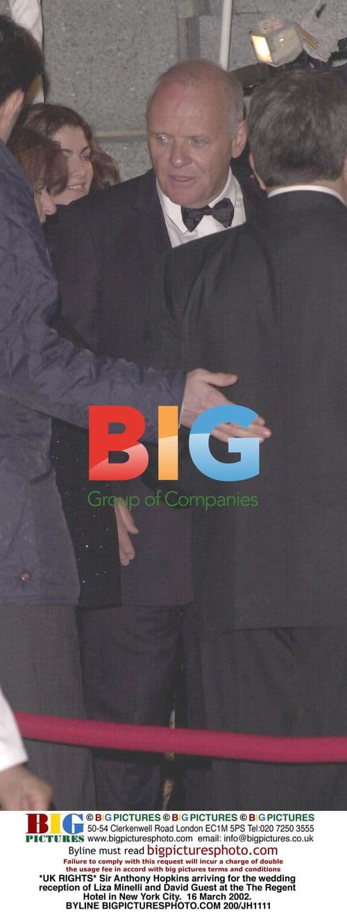 Sir Anthony Hopkins at Liza Minelli's wedding