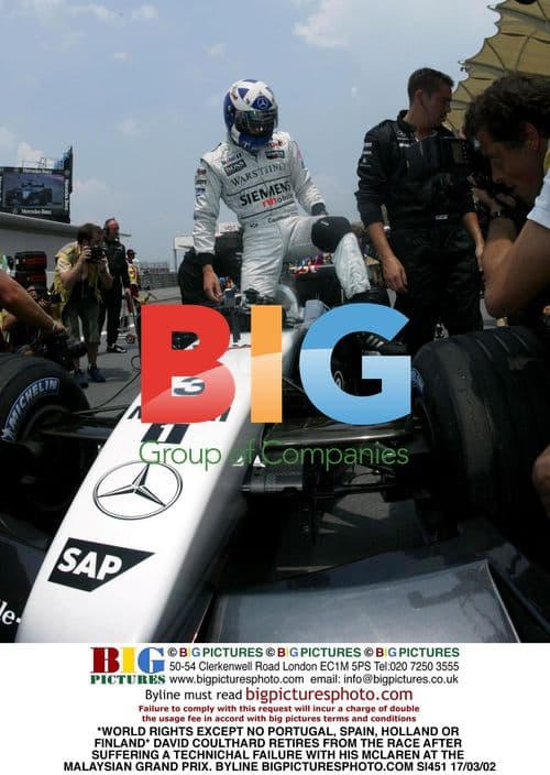 David Coulthard Retires from Malaysian Grand Prix